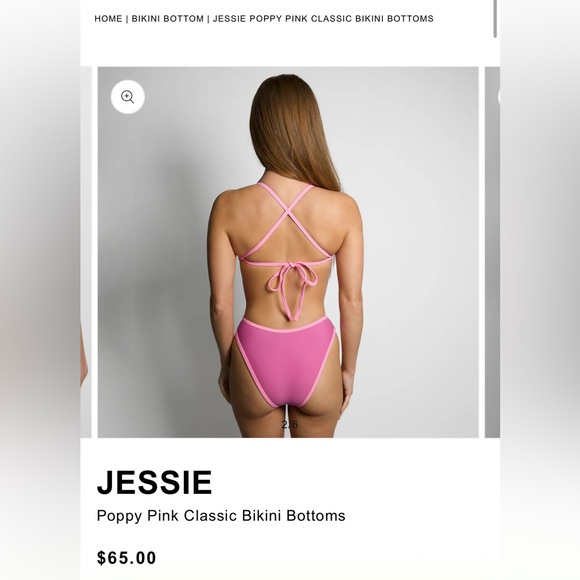 93 Play Street - Jessie Poppy Pink Classic Bikini Bottoms - 2XL - NWT - Picture 3 of 5
